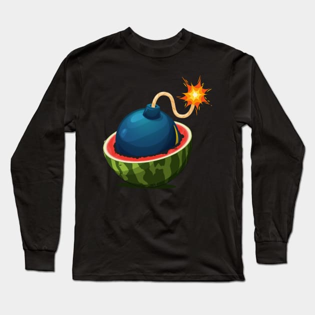 Watermelon Bomb Long Sleeve T-Shirt by vadastu